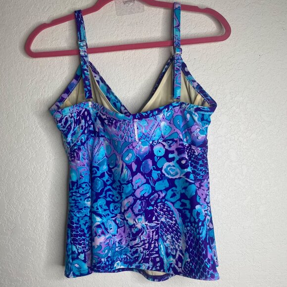 Miraclesuit Tankini Swim Top Womens Size M Underwire‎ Bra Resort Beach - Picture 5 of 12